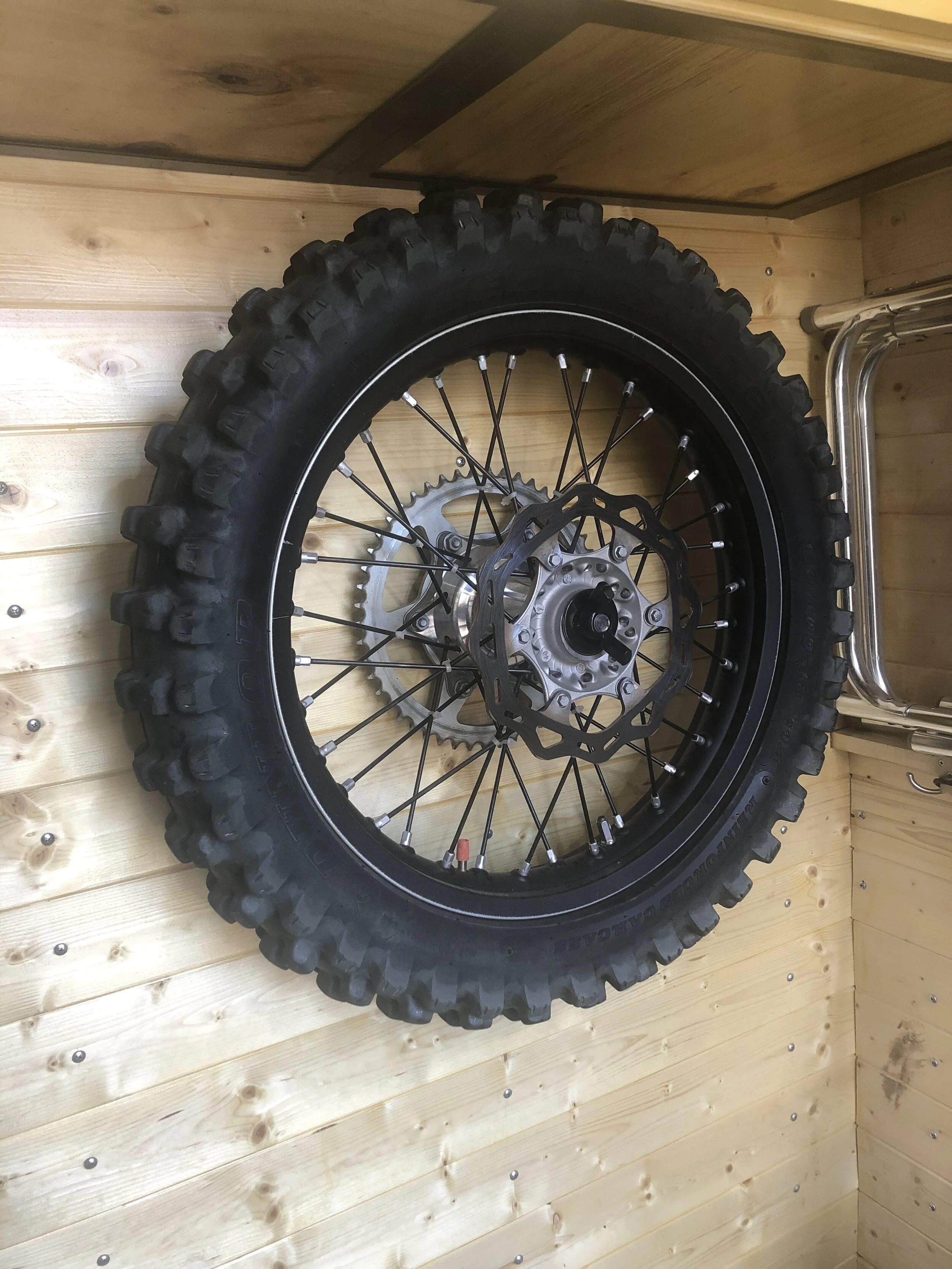 Spare Dirt Bike Wheel Carrier Nash Components and Customizations